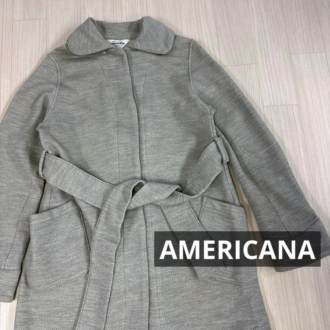 AMERICANA Grey Long Coat Sweat Gown