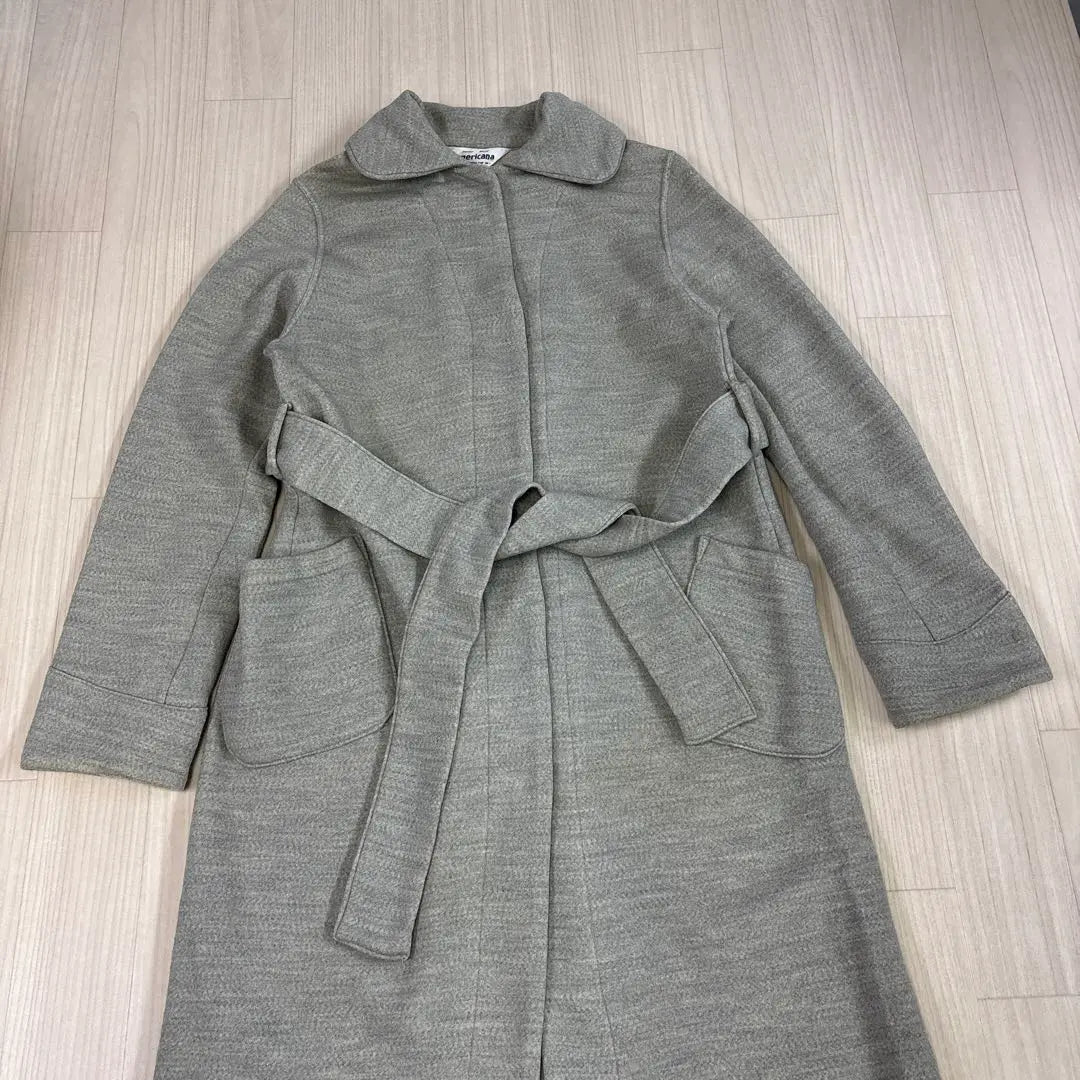 AMERICANA Grey Long Coat Sweat Gown