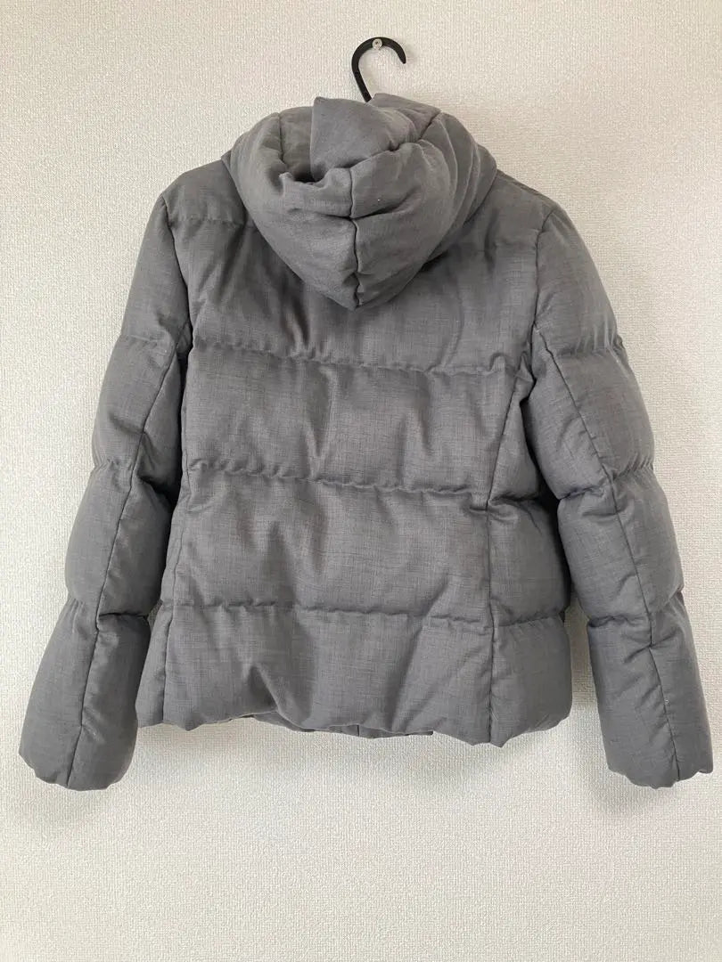 PLST Chaqueta de plumón gris con capucha talla L