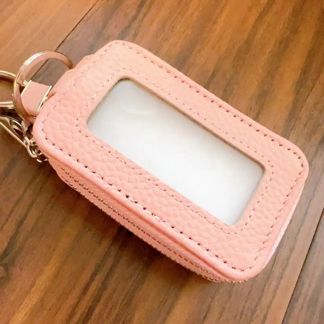 Estuche para llaves inteligente de cuero genuino de vaca, bolsa rosa, accesorios, monedero antiguo, estuche para pastillas