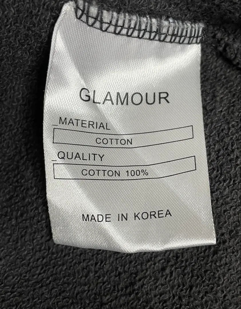 [Wakeari] GLAMOUR Glamour Korean-made sweatshirt sweatshirt charcoal