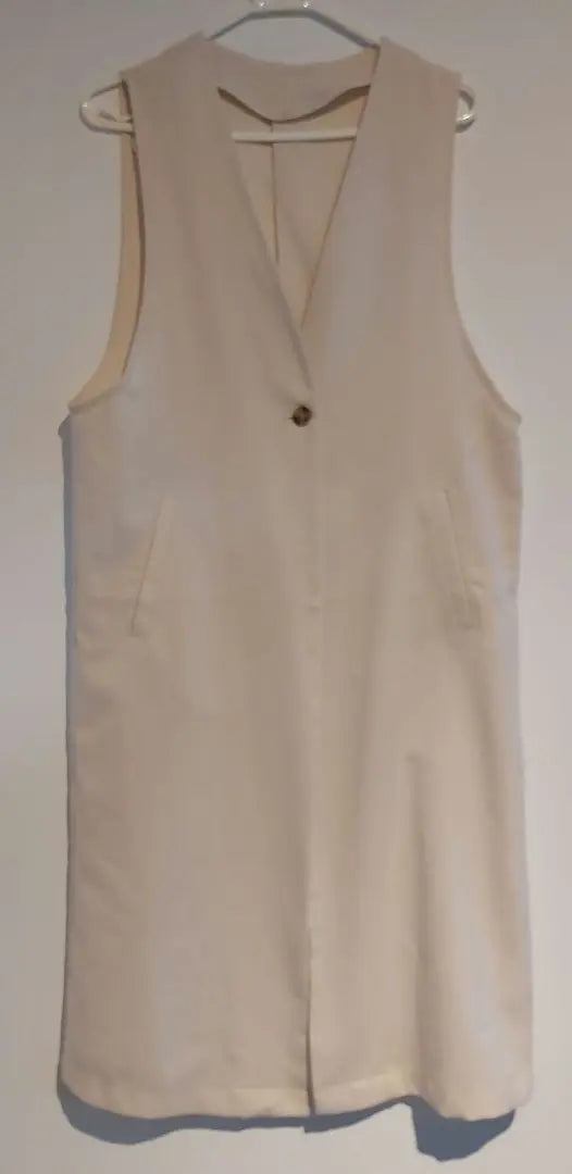 Beige sleeveless vest