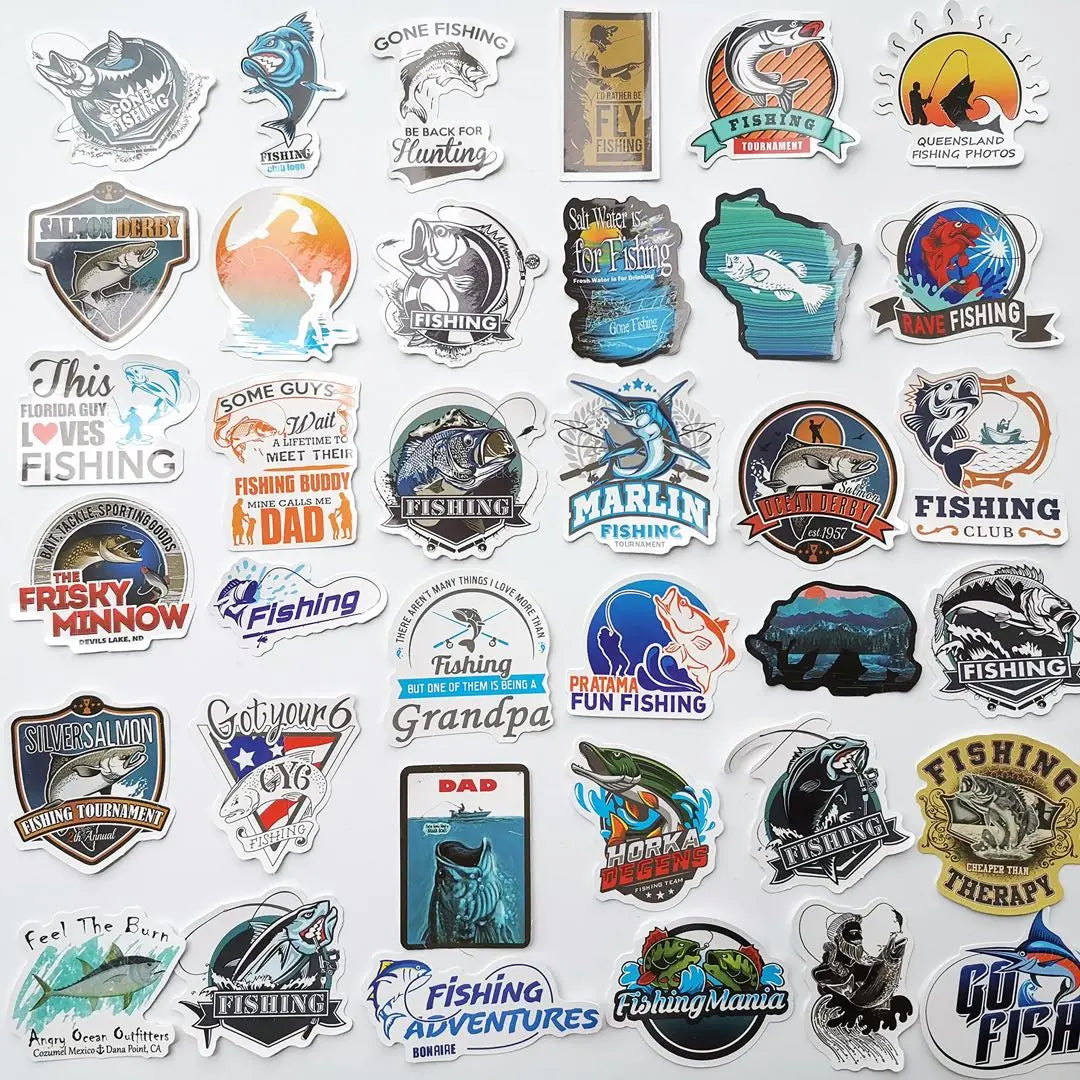 ❤️ Last item❤️ Fishing stickers Fishing equipment Fisherman Cooler box sticker