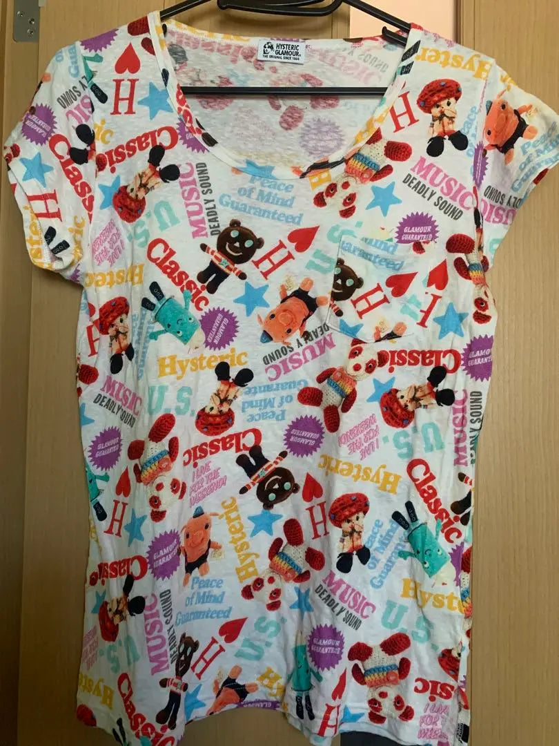 Hysteric glamor character all-over pattern T-shirt