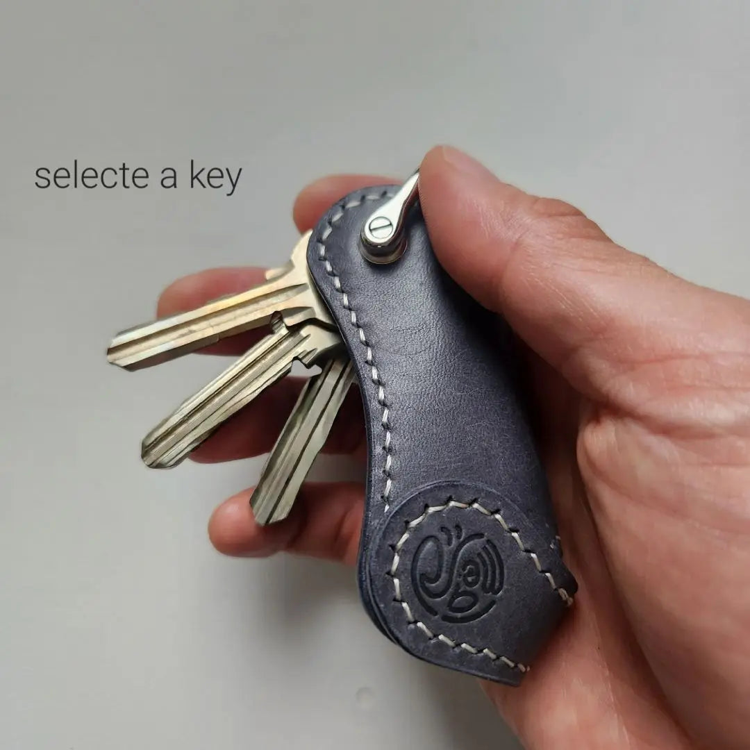 [Genuine Leather] Ultimate Key Case Charcoal Gray Convenient Gift