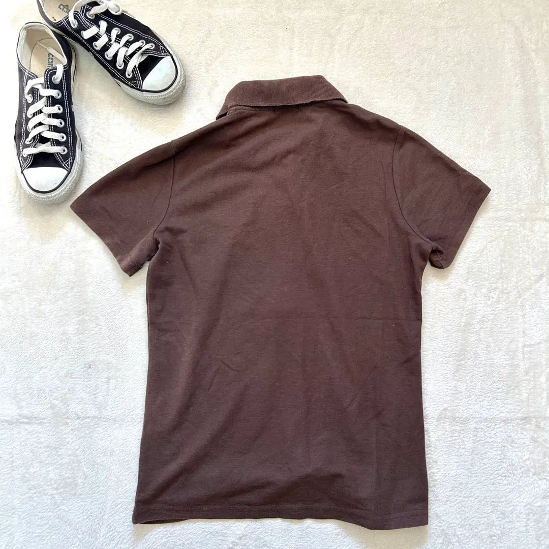 [COMSimmu] L Short Sleeve Polo Shirt Brown Women's Summer