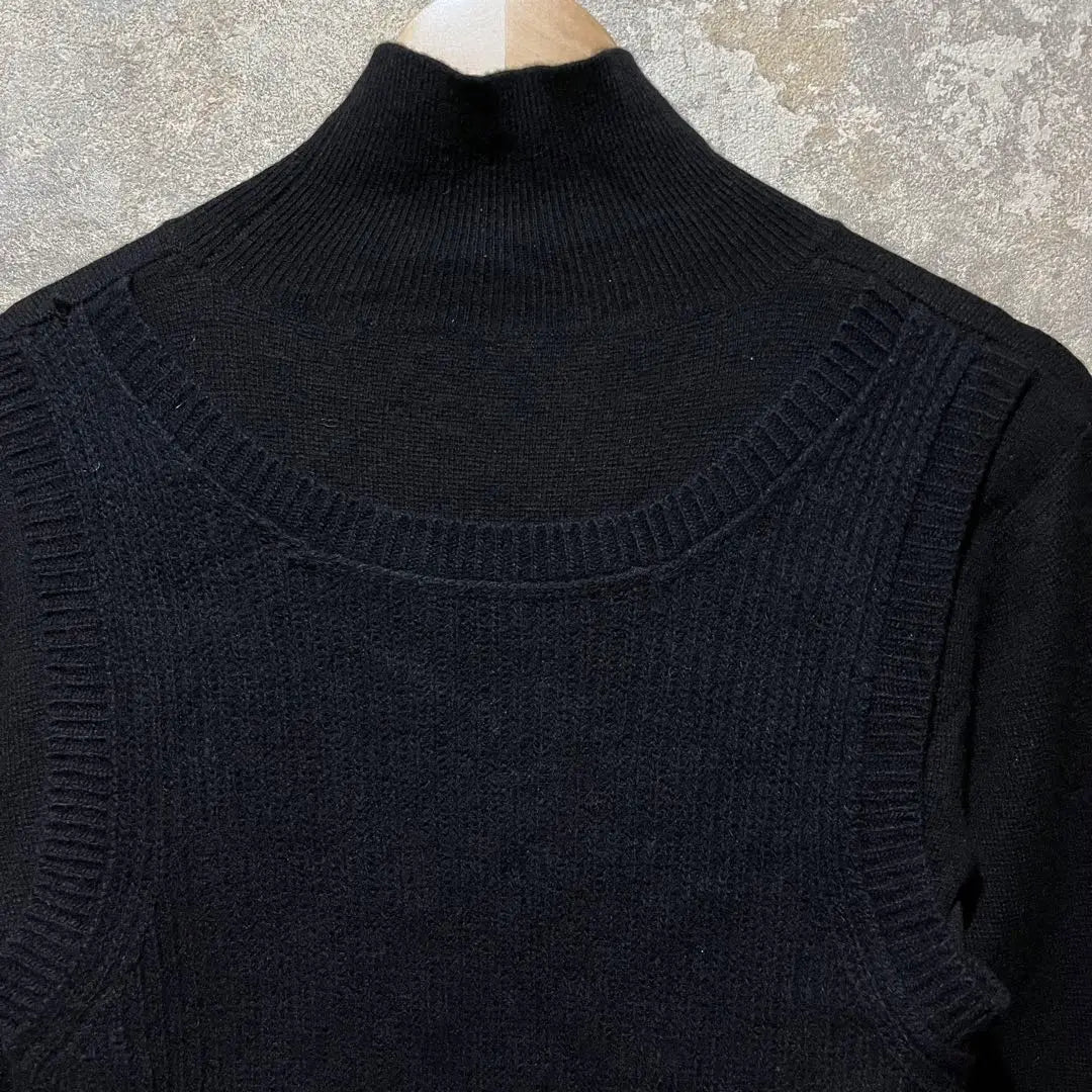 soduk high neck docking knit