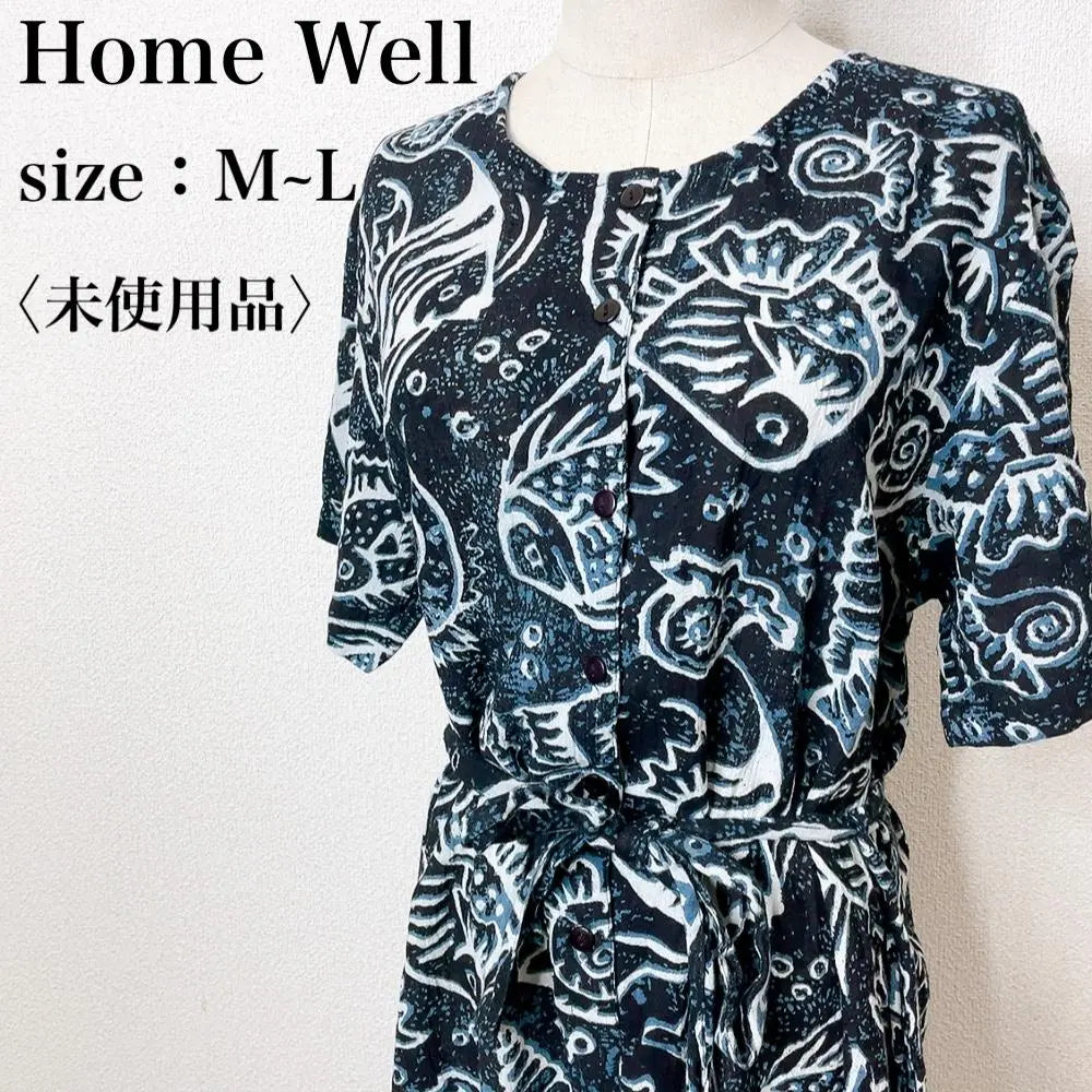 [Unused] HOME WELL A Rhine Flare Support Long Shirt One Piece | 【未使用品】Home Well Aライン フレア 上品 ロングシャツワンピース