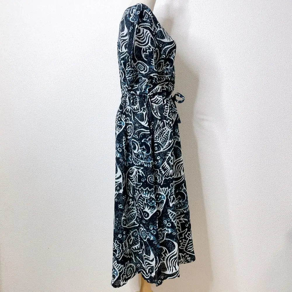 [Unused] HOME WELL A Rhine Flare Support Long Shirt One Piece | 【未使用品】Home Well Aライン フレア 上品 ロングシャツワンピース