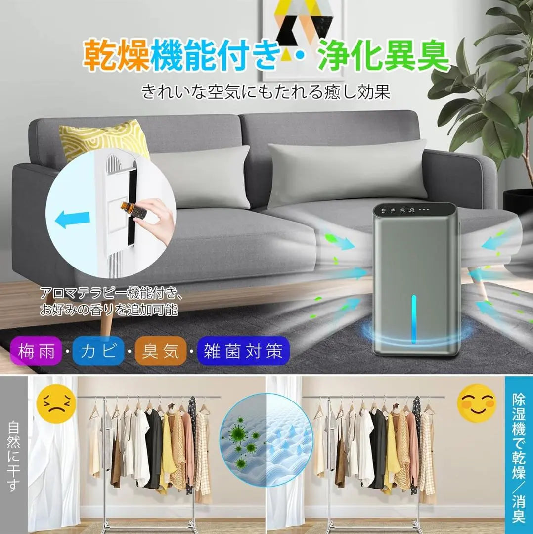 [2024 Latest Evolution] Dehumidifier Small Dehumidifier [Double Peltier type increases the dehumidification amount!] Dehumidifier | 【2024最新進化】除湿機 小型 除湿器【ダブルペルチェ式で除湿量UP!】除湿機