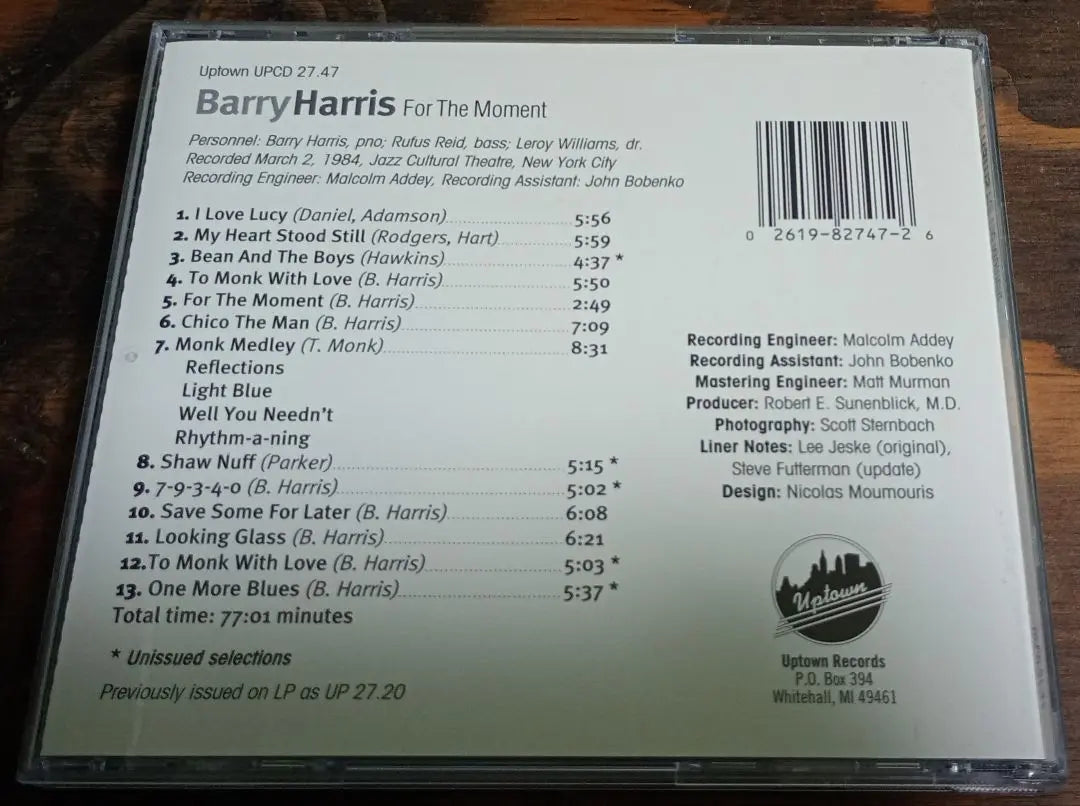 Imported CD Barry Harris / For The Moment