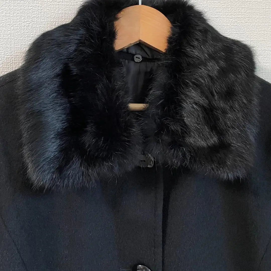 Unused tag included★ROSASE CLUB cashmere blend rabbit fur coat high-quality