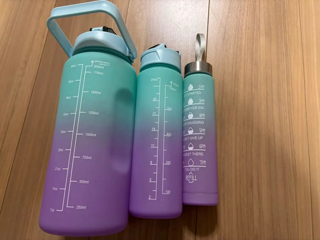 ★Free shipping★Stylish Gradient Water Bottle Set of 3 | ★送料無料★お洒落　グラデーション　ウォーターボトル3本セット