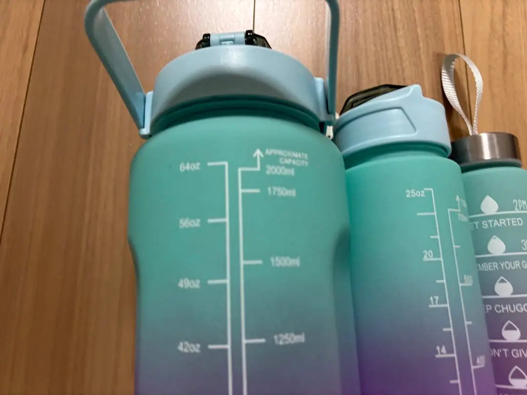 ★Free shipping★Stylish Gradient Water Bottle Set of 3 | ★送料無料★お洒落　グラデーション　ウォーターボトル3本セット