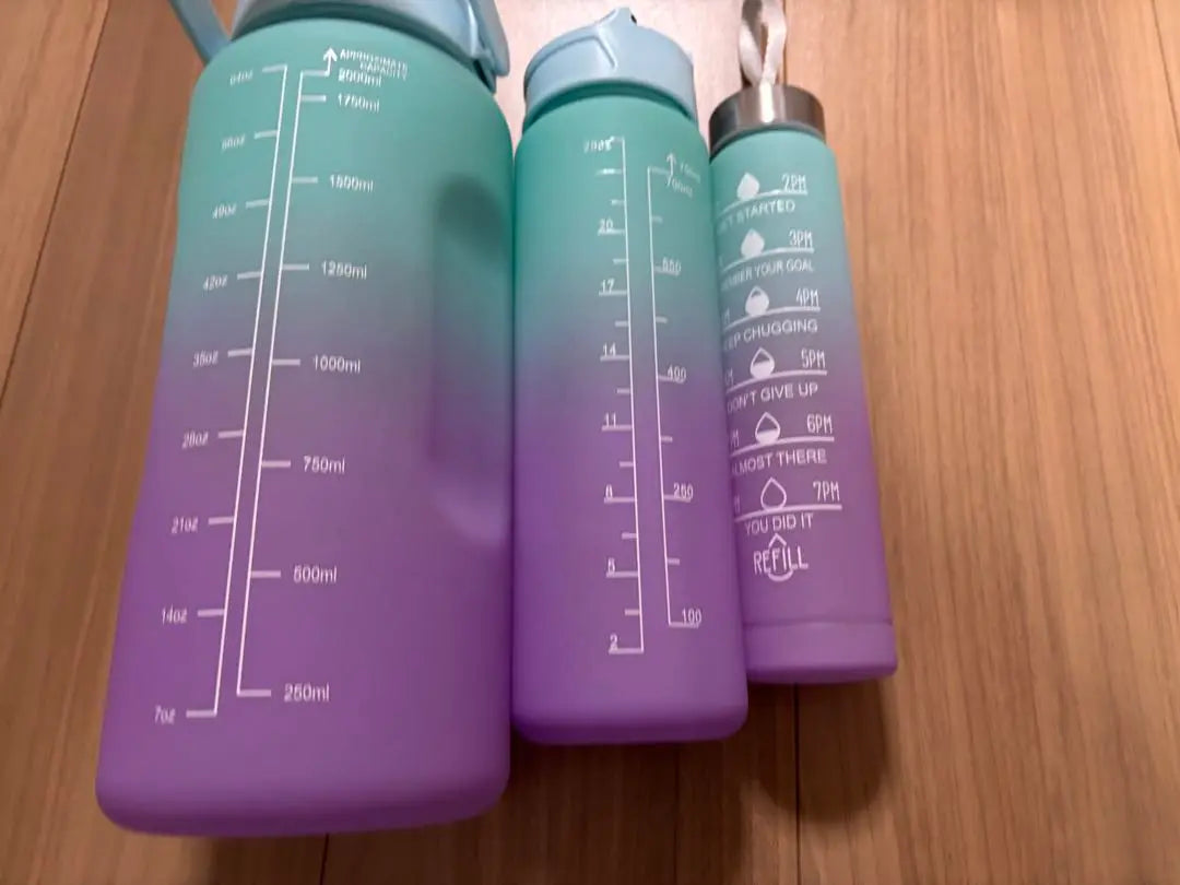 ★Free shipping★Stylish Gradient Water Bottle Set of 3 | ★送料無料★お洒落　グラデーション　ウォーターボトル3本セット