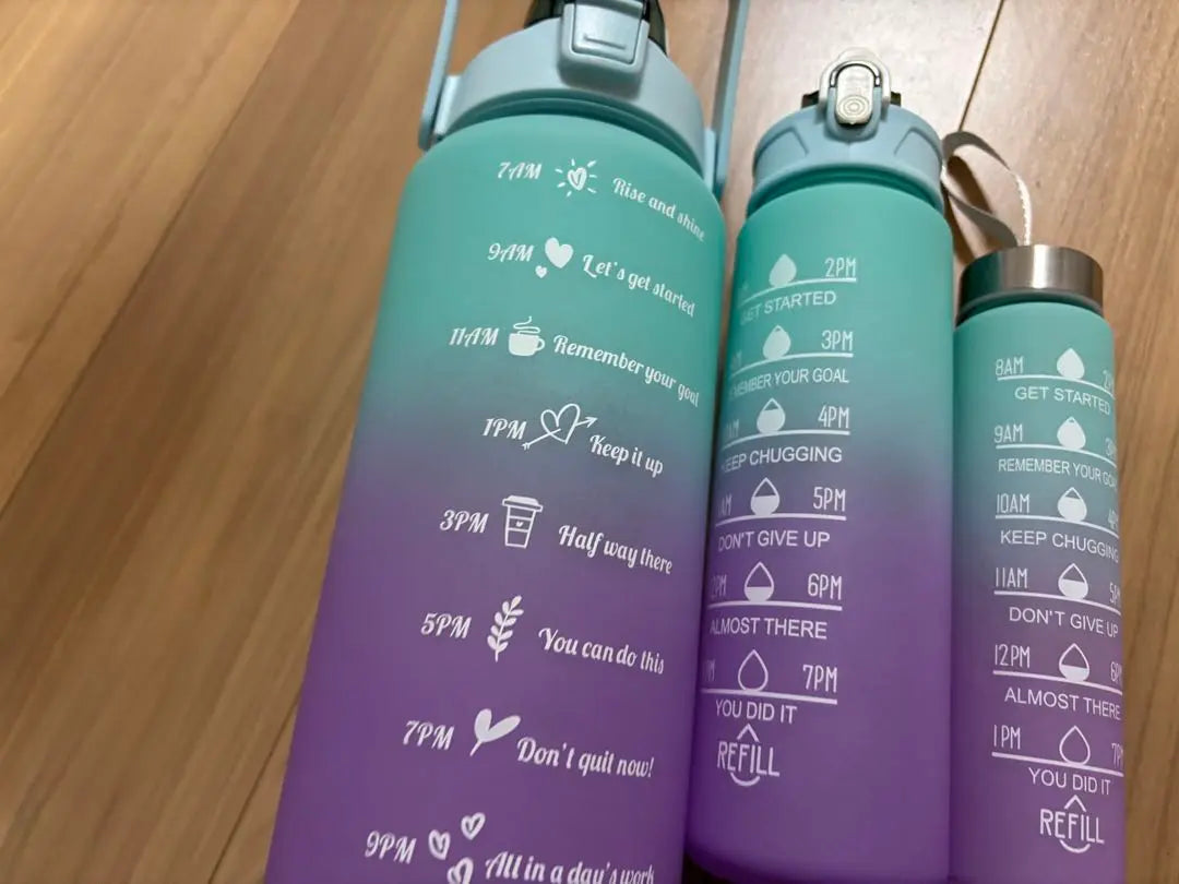 ★Free shipping★Stylish Gradient Water Bottle Set of 3 | ★送料無料★お洒落　グラデーション　ウォーターボトル3本セット