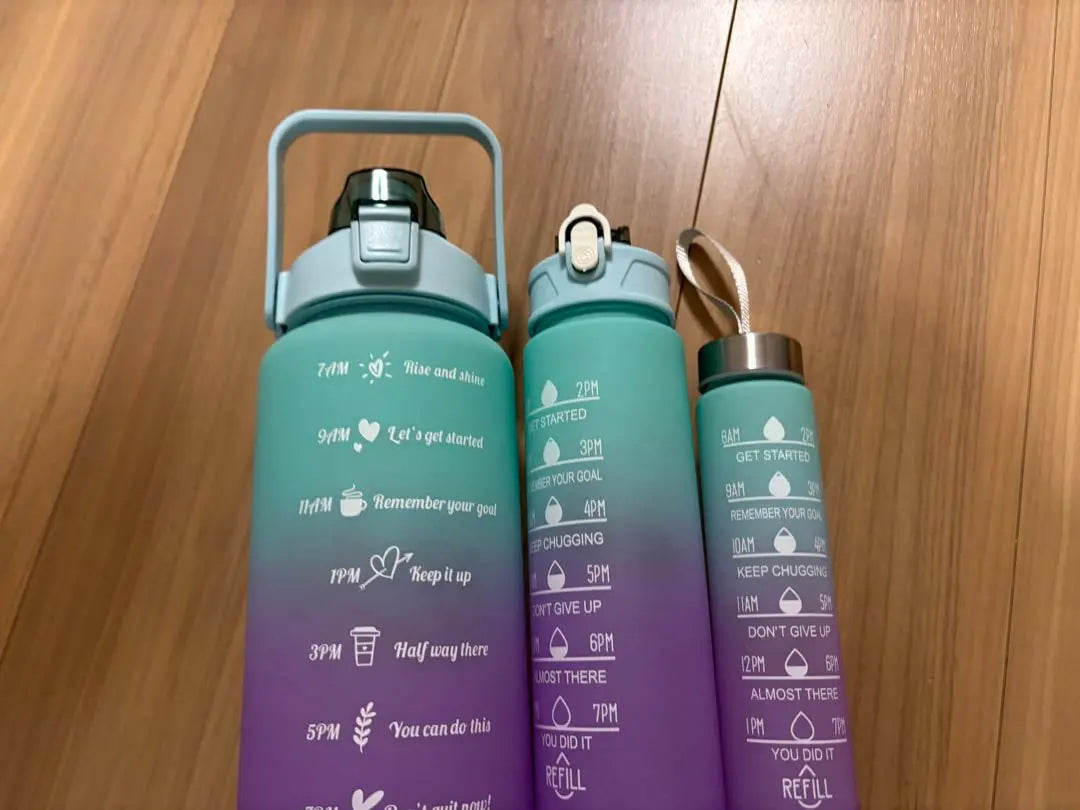 ★Free shipping★Stylish Gradient Water Bottle Set of 3 | ★送料無料★お洒落　グラデーション　ウォーターボトル3本セット