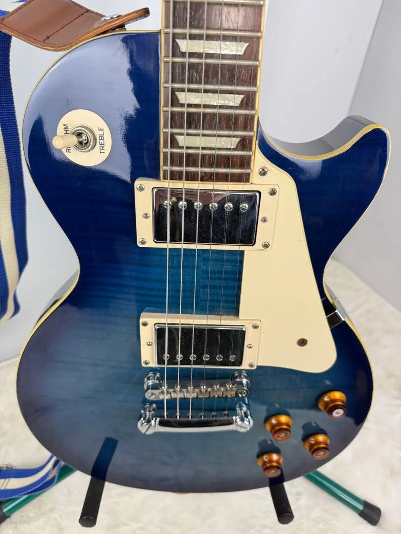 Rare Epifon Les Paul Standard Trans Blue Electric Guitar Gibson