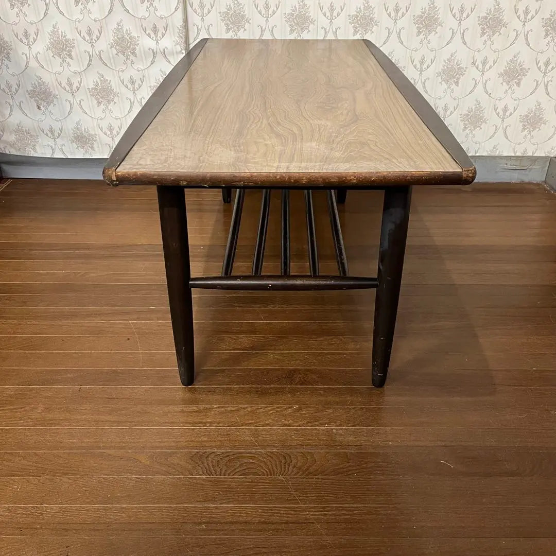 [Antique] Wooden center table, low table, zato table, shelf, old furniture