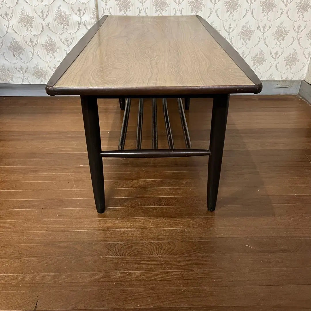 [Antique] Wooden center table, low table, zato table, shelf, old furniture