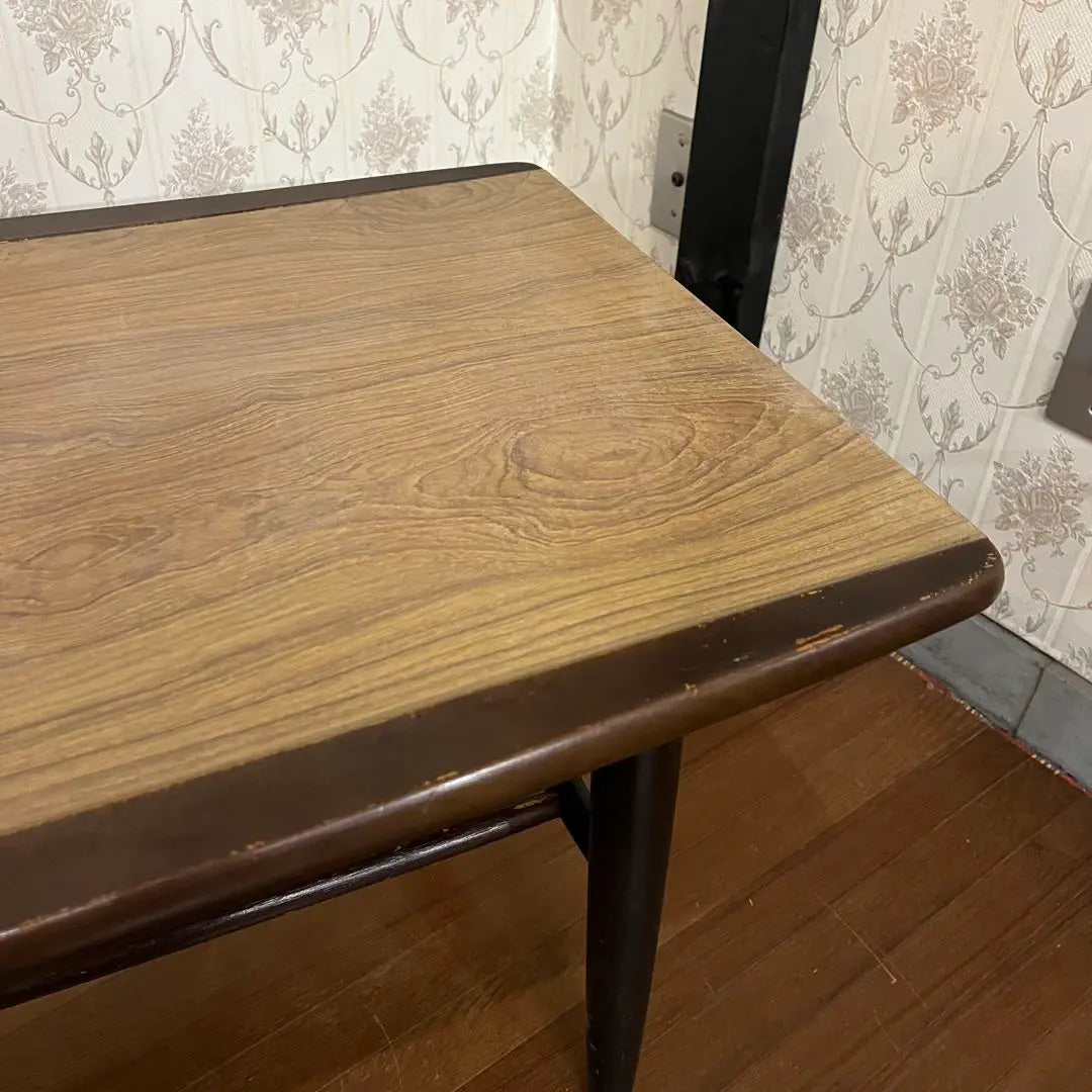 [Antique] Wooden center table, low table, zato table, shelf, old furniture