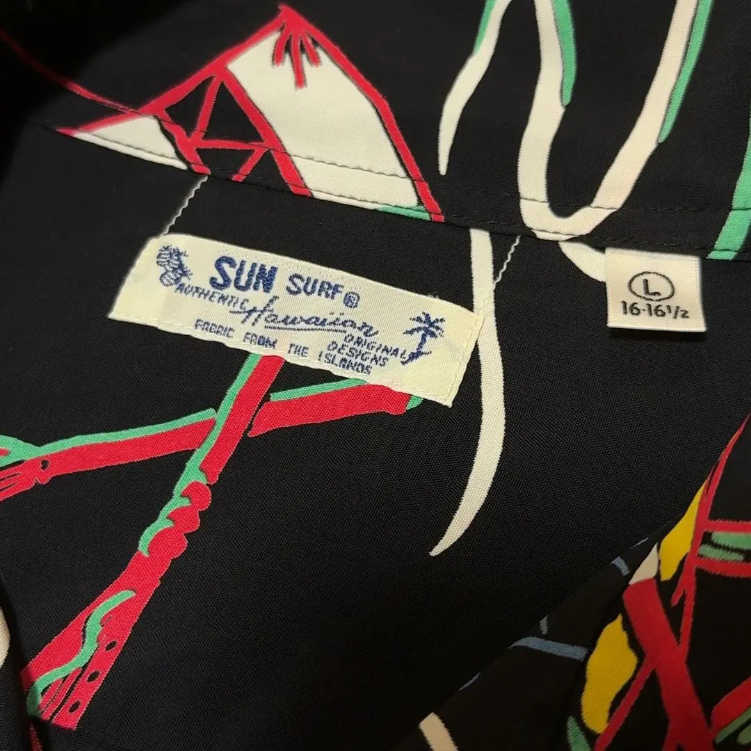 [Good condition] Sunsurf Long-sleeved Aloha Shirt SOUTH SEA OUTRIGGER