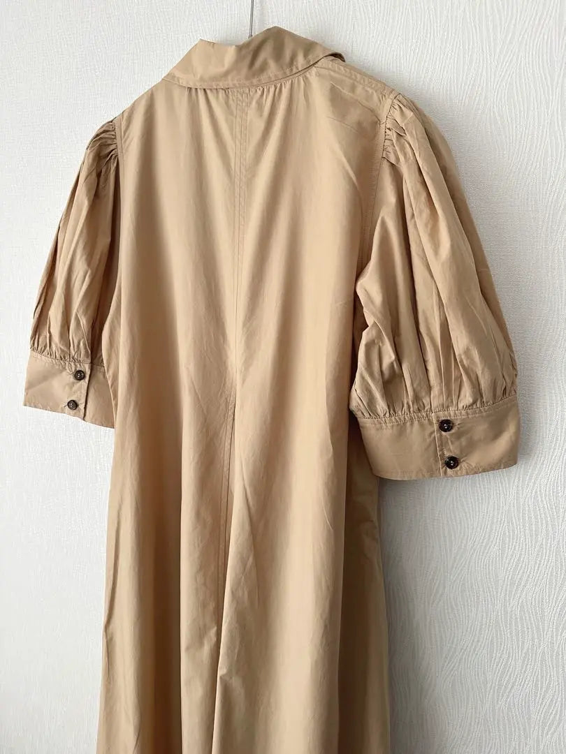 [New] GANNI GANNI Brown Short Sleeve Long Dress