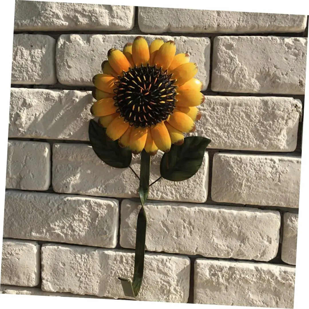 New ⭐️Sunflower Keychain Rustic Decoration Flower Wall Decoration Retro Hook Metal