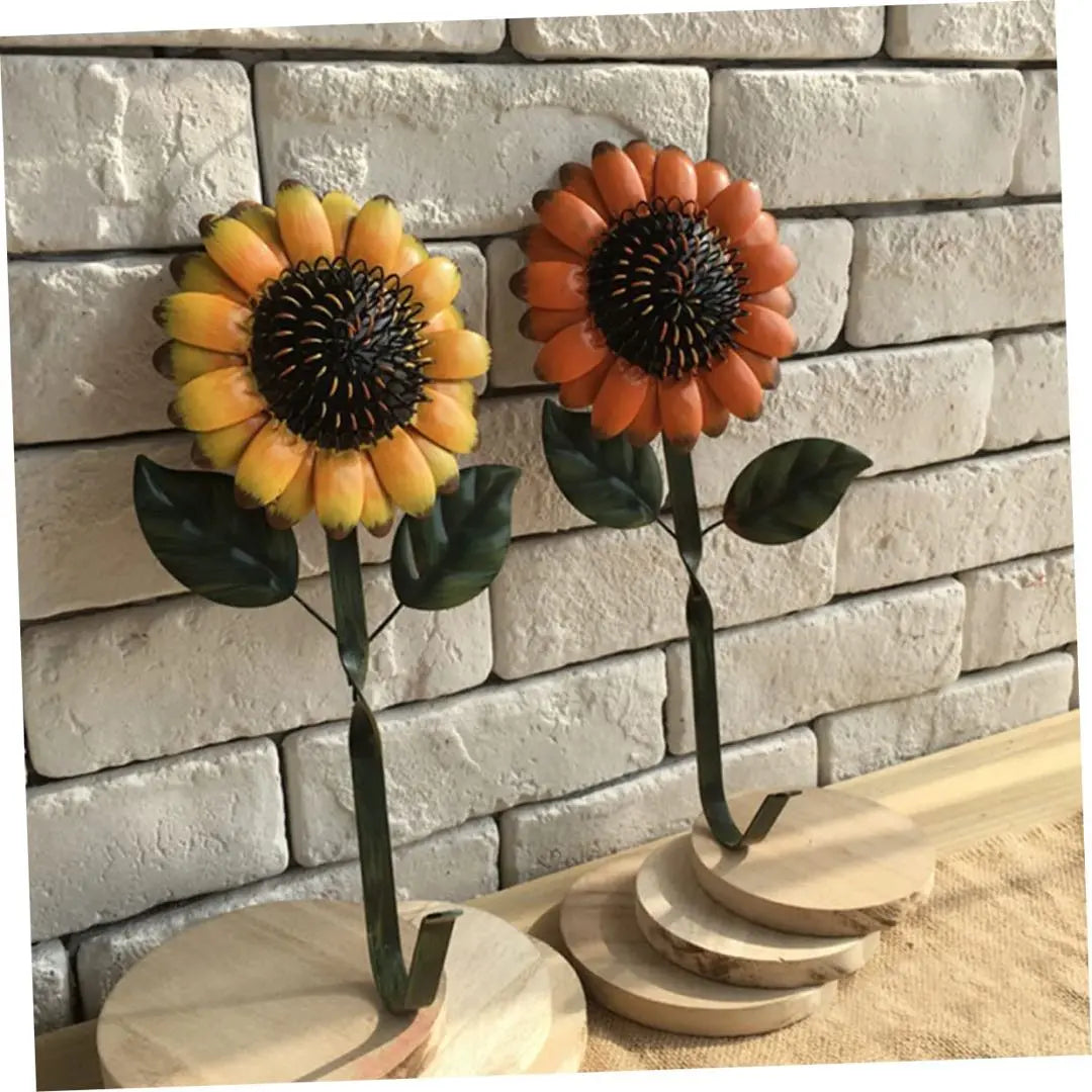 New ⭐️Sunflower Keychain Rustic Decoration Flower Wall Decoration Retro Hook Metal