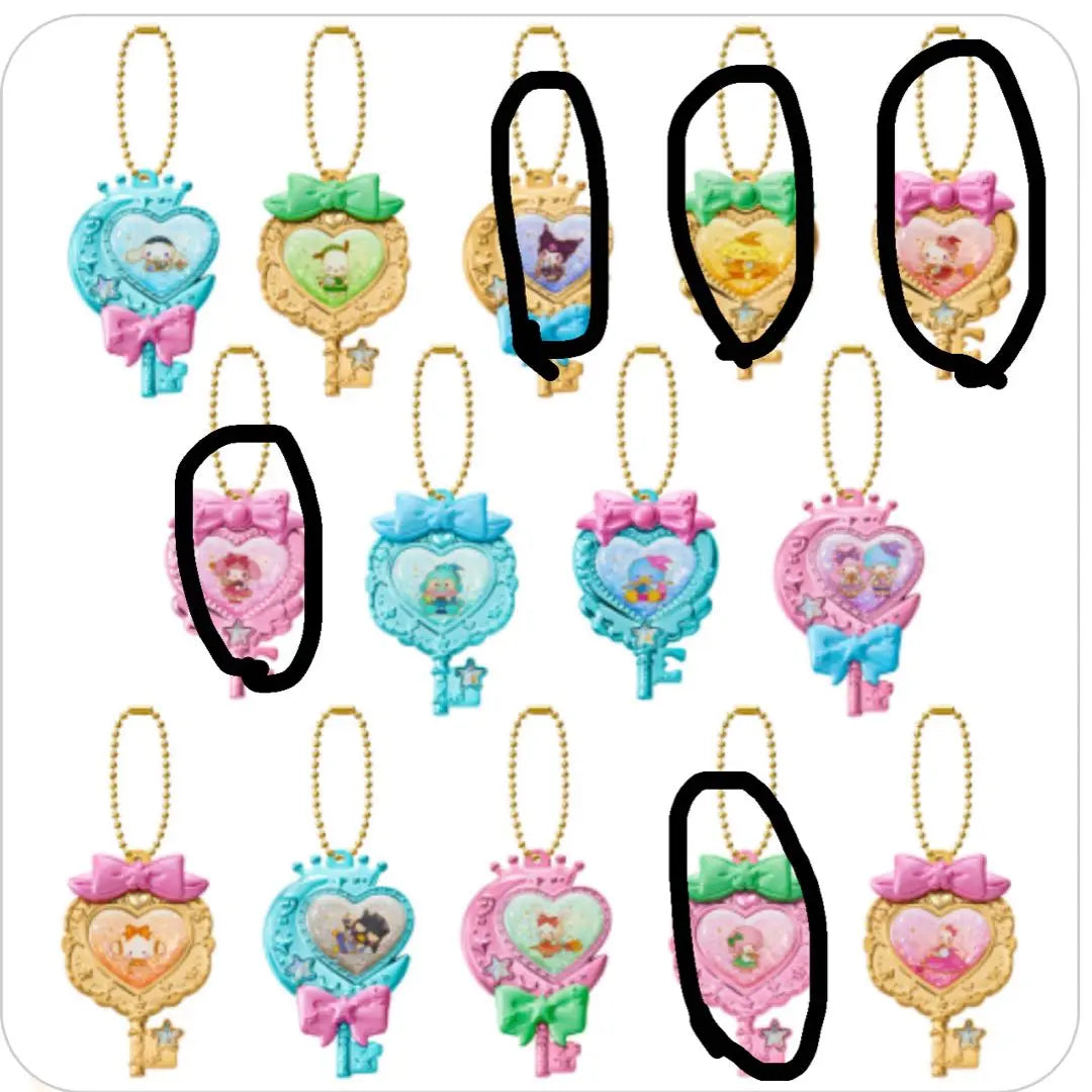 Sanrio Kirat Magical Charm set 6 pieces