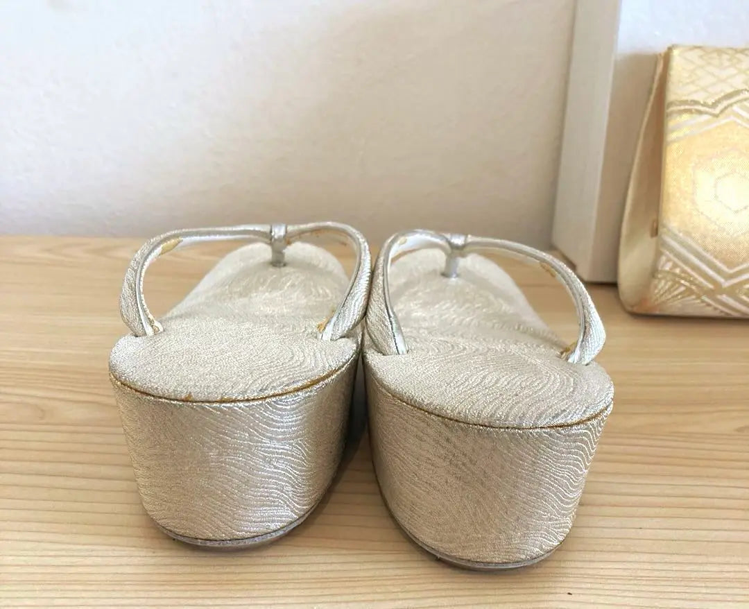 Formal wear, Japanese-style bag sandal set, gold and silver thread, wedding, entrance ceremony, coming of age ceremony