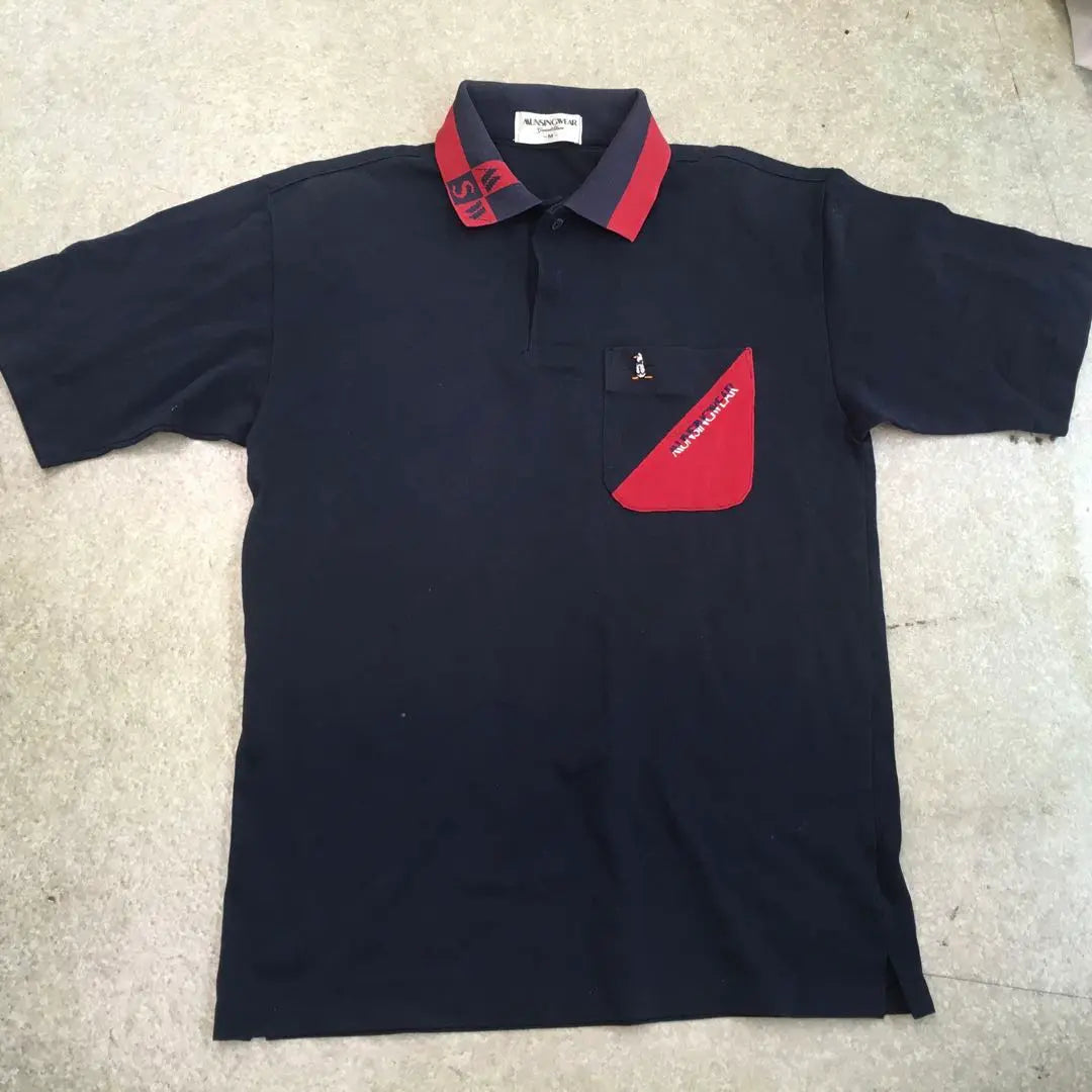 SR120 Munsingwear Grand Slam Polo Shirt M Navy/Red