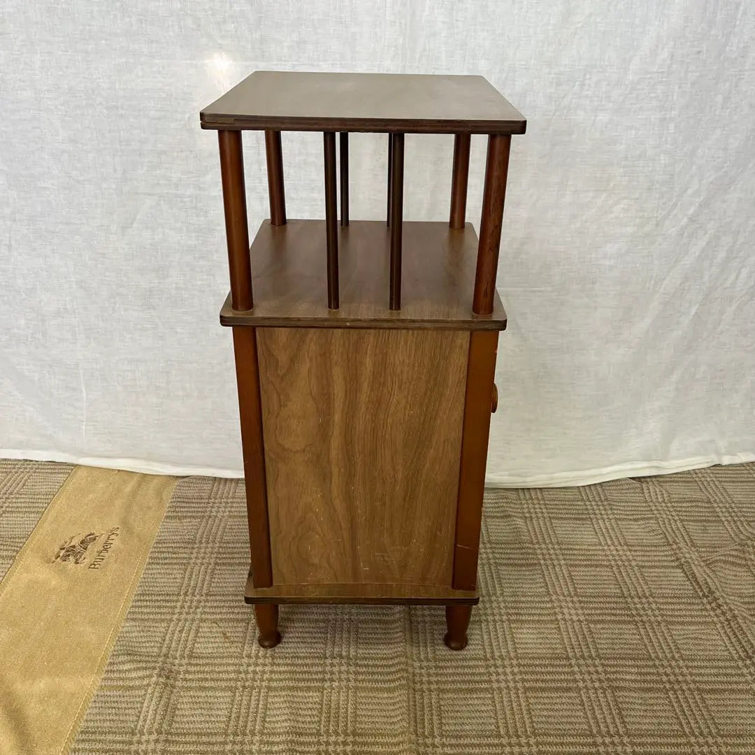 [Antique] Showa Retro Telephone Odai FAX Stand Console Table Side Board