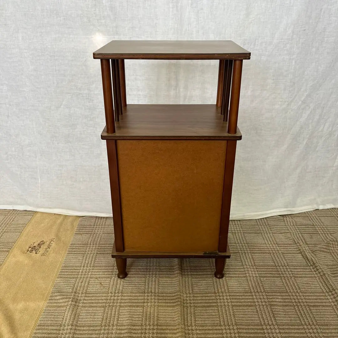 [Antiguo] Consola de mesa auxiliar con soporte para fax Odai y teléfono retro Showa