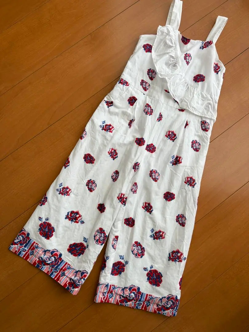 Janie and Jack Flower Print Overalls, 5 years old