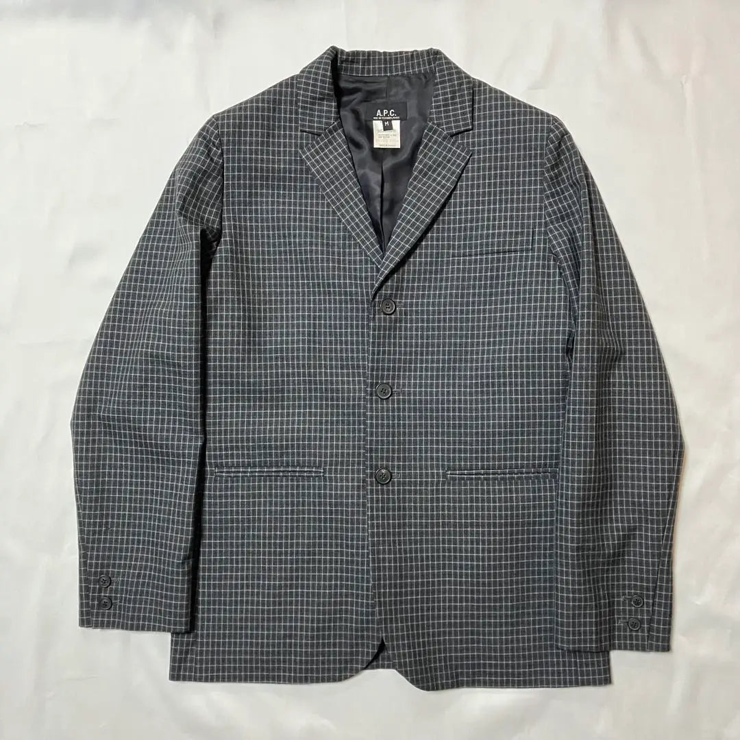 90s A.P.C. Lattice Pattern Tailored Jacket, A.P.S. Check Made in France