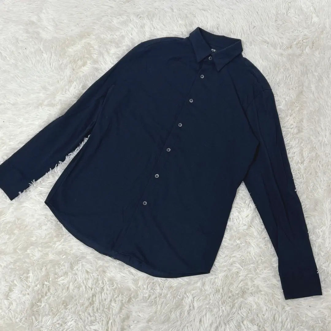 [c3032] ✨Good condition✨ Tops Shirt Navy Long Sleeve Men's