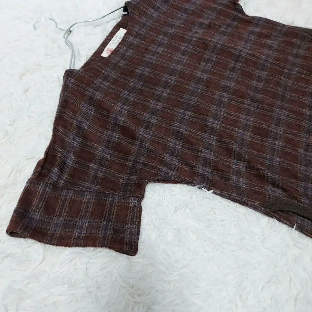 Reproduction@i Dress, Short Sleeves, Checkered Pattern, Unique, Feminine