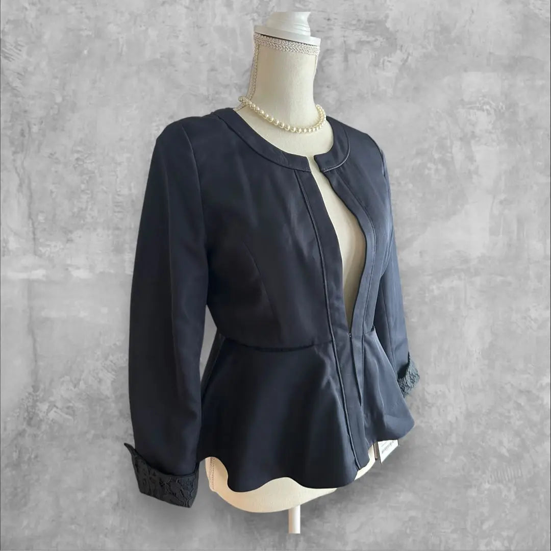 ♦︎Chaqueta sin cuello peplum reversible de Ruille Boutique sin usar