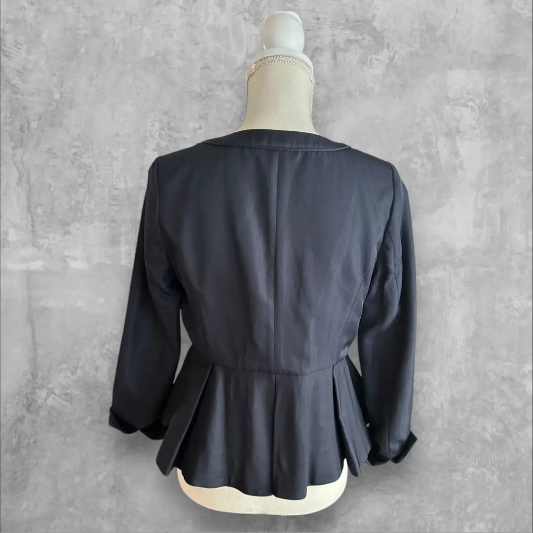 ♦︎Unused Ruille Boutique Reversible Peplum Collarless Jacket