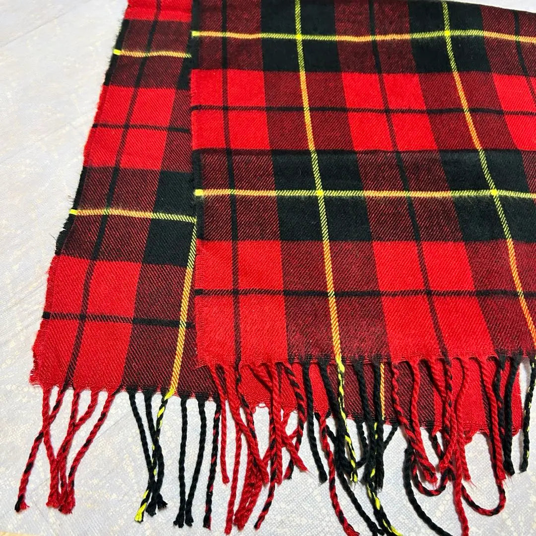 ❣️Made in Japan Red Check Scarf Men Women Unisex Junior and Senior High School Student