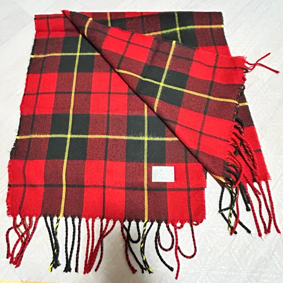 ❣️Made in Japan Red Check Scarf Men Women Unisex Junior and Senior High School Student