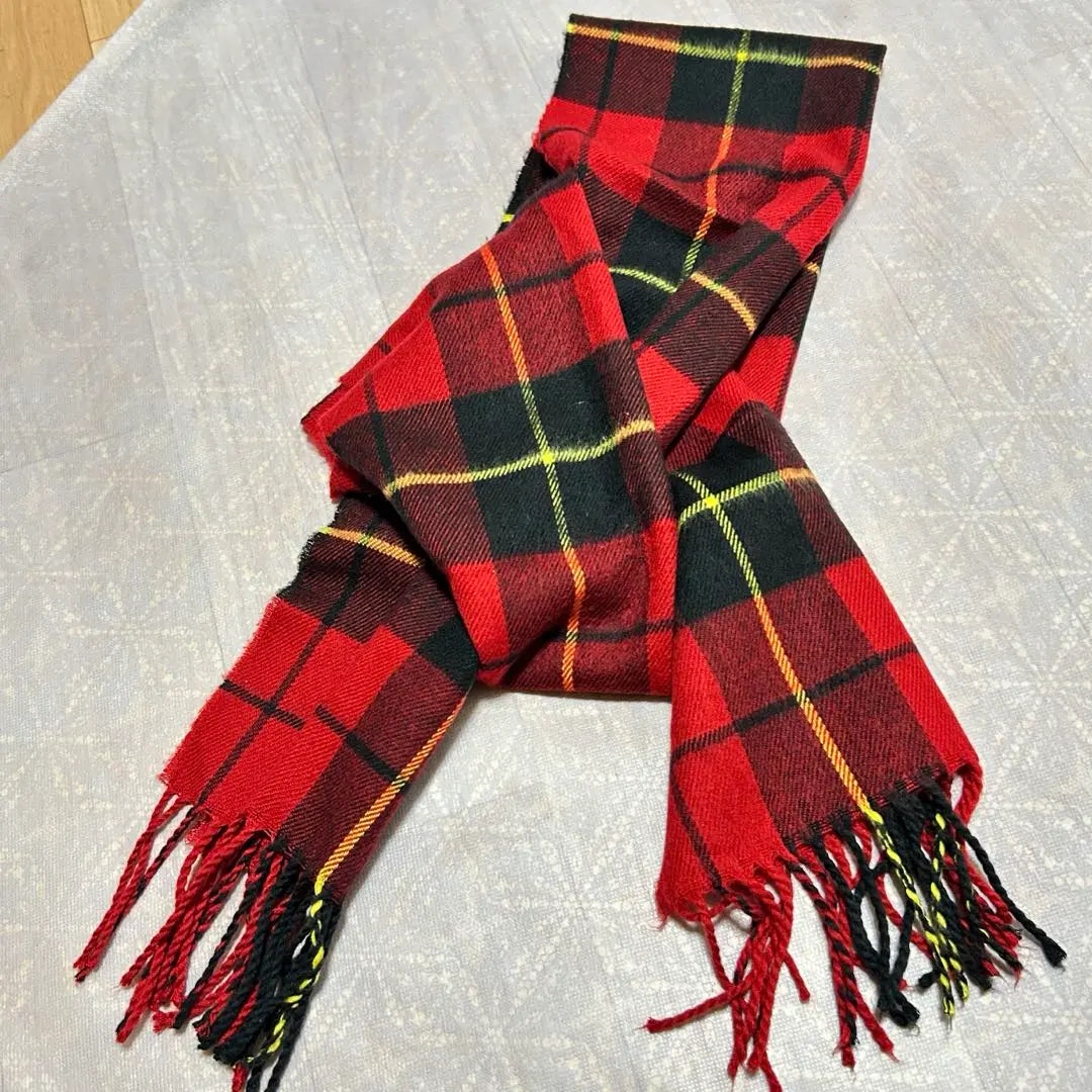 ❣️Made in Japan Red Check Scarf Men Women Unisex Junior and Senior High School Student