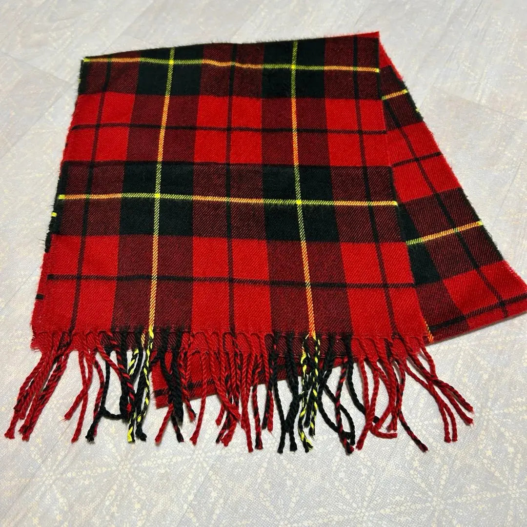 ❣️Made in Japan Red Check Scarf Men Women Unisex Junior and Senior High School Student