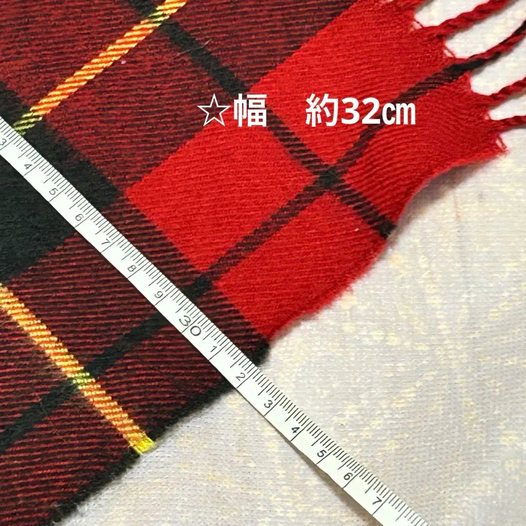 ❣️Made in Japan Red Check Scarf Men Women Unisex Junior and Senior High School Student