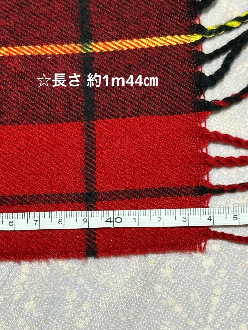 ❣️Made in Japan Red Check Scarf Men Women Unisex Junior and Senior High School Student