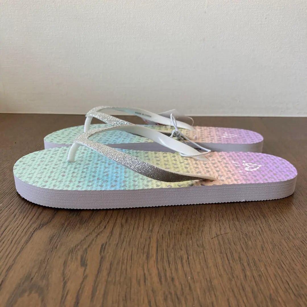 [New] Justice Glitter Beach Sandals 23cm Glitter B-San