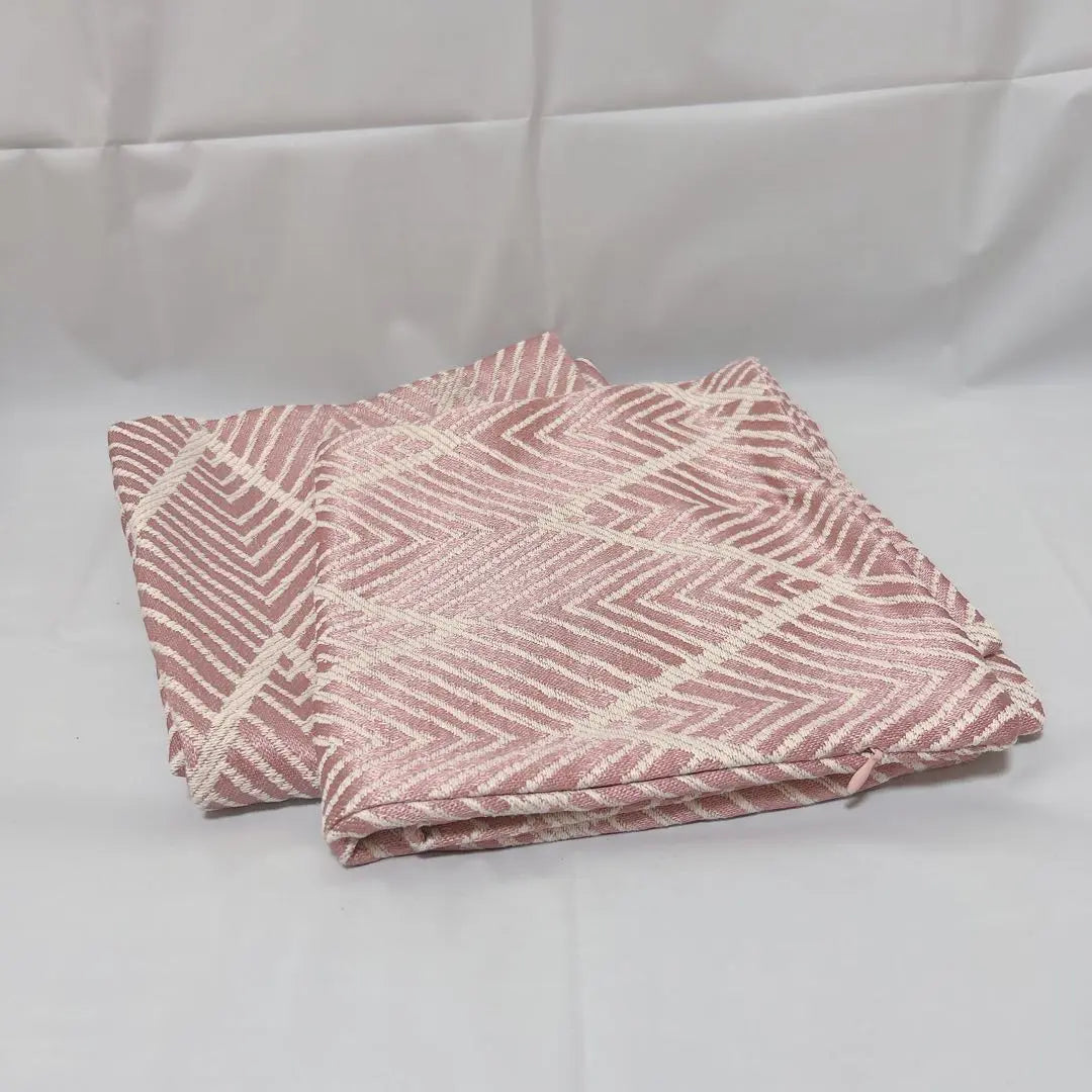 Cushion cover, stylish, Nordic style, geometric pattern, square (45 x 45, pink)