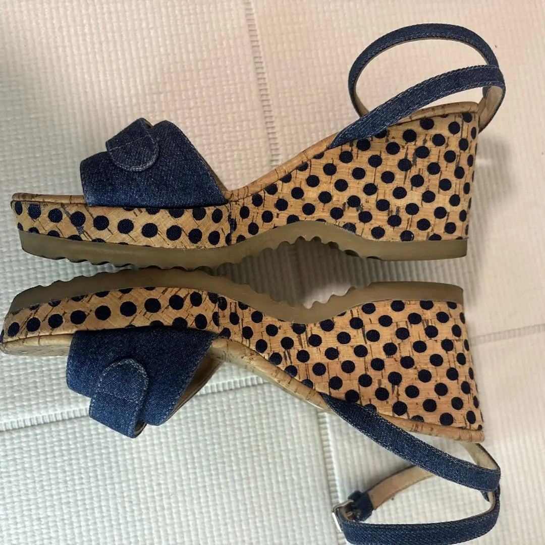 STELLA McCARTNEY Sandals, Thick Sole, Denim, Cork Sole