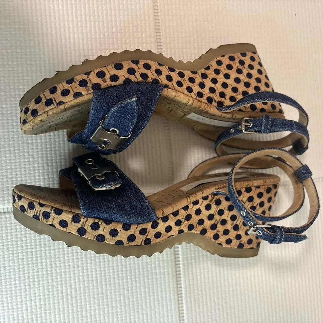 STELLA McCARTNEY Sandals, Thick Sole, Denim, Cork Sole